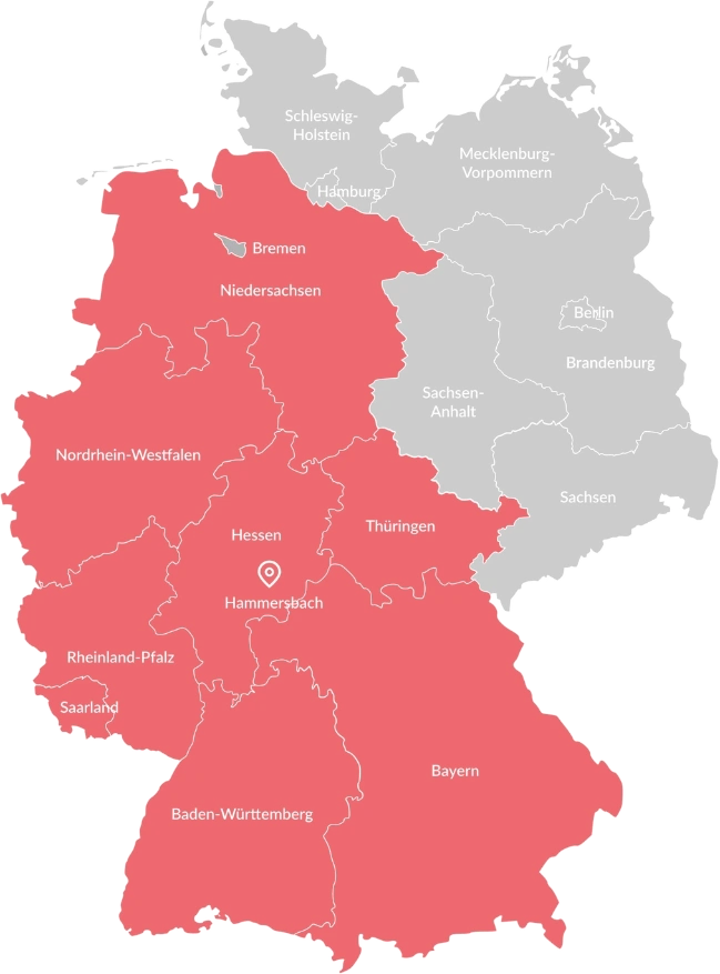 Grafik als EInzugsgebiet des Kremer Pflegedienstes